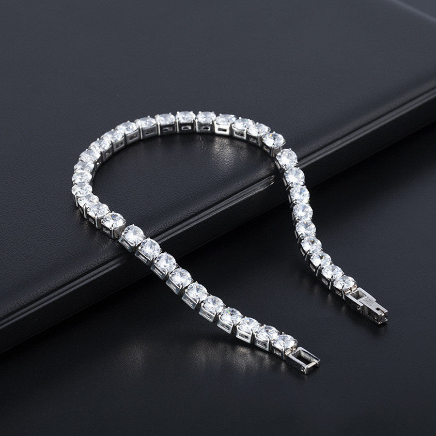 Sier Moissanite High Color Small Rock Candy Tennis Chain Bracelets