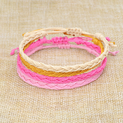 Waterproof Wax Line Woven Boho Surfing Bracelets