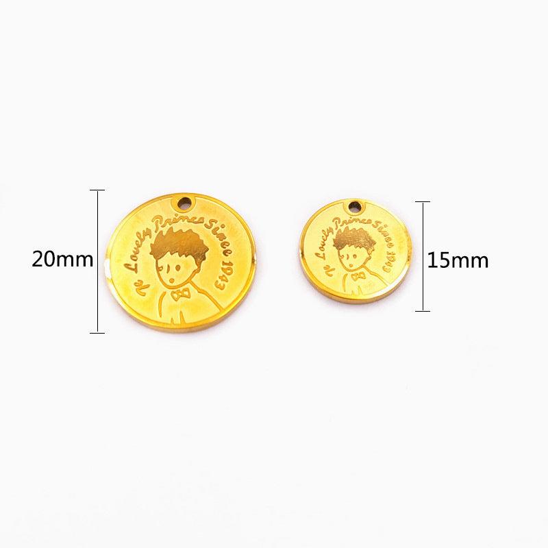 Steel Vacuum Hanging Gold-plated Queen Coin Pendants