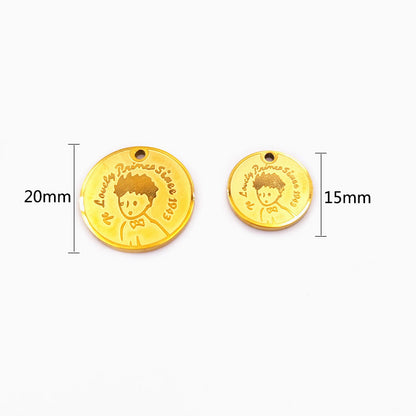 Steel Vacuum Hanging Gold-plated Queen Coin Pendants