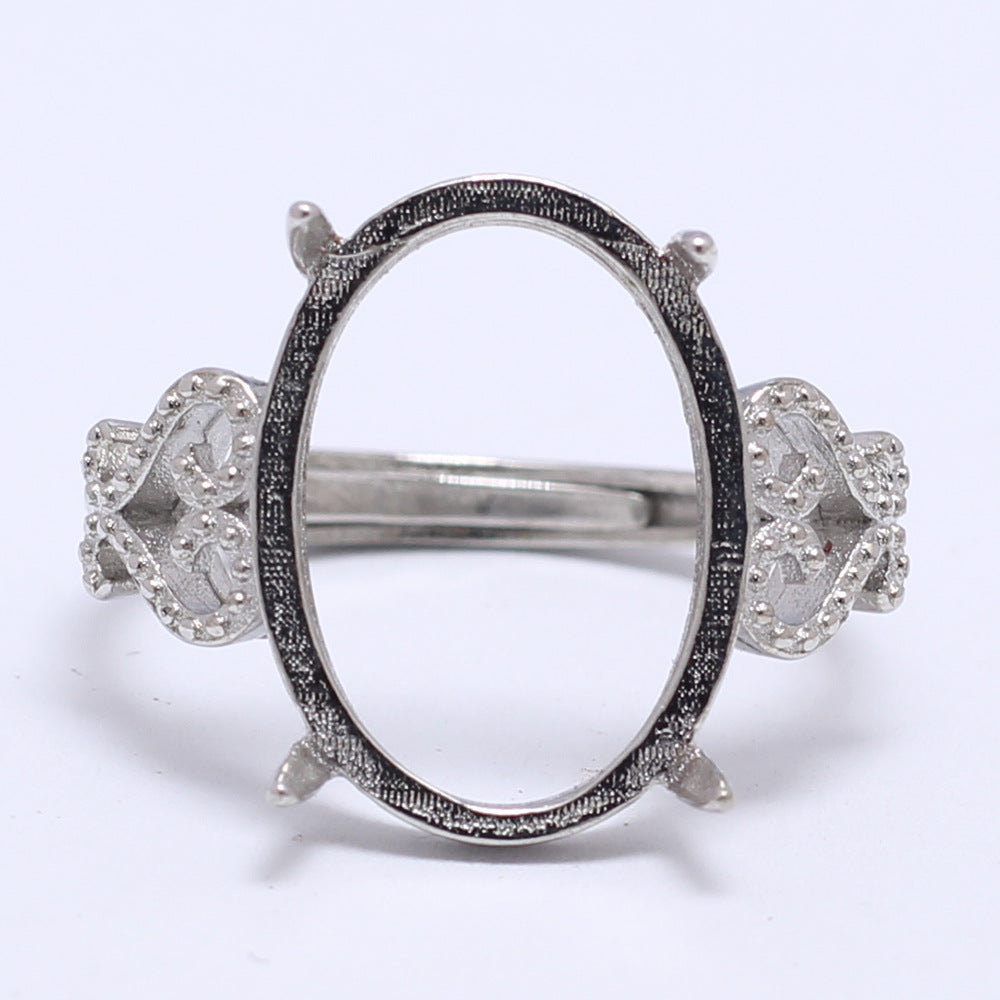 Frame Open Mouth Autumn Copper Alloy Electroplating Sier Rings