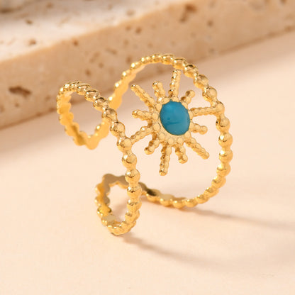 Steel Design Double Line Sun Drip Rings