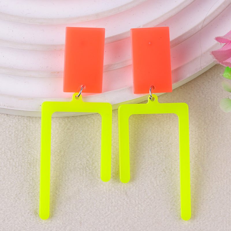 Women's Design Sense Irregular Geometric Acrylic Trendy Earrings