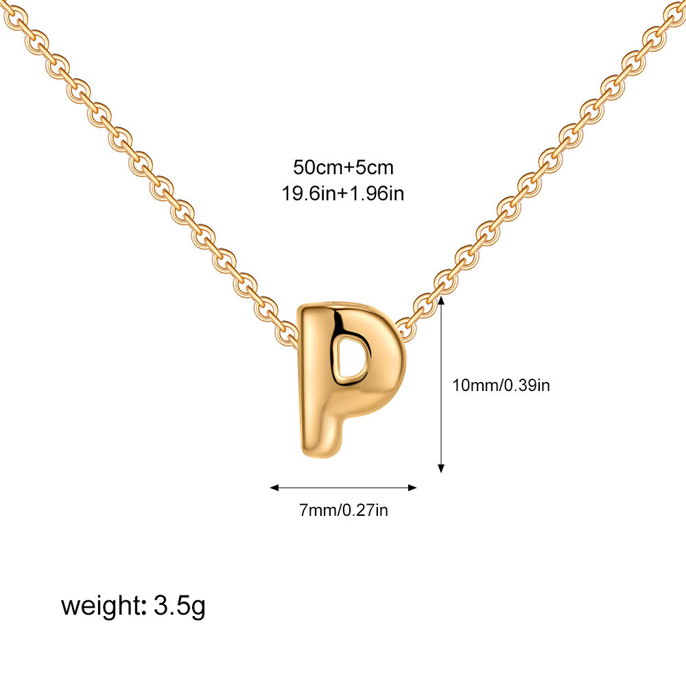 English Letter Simple High-grade Stainless Steel Necklaces