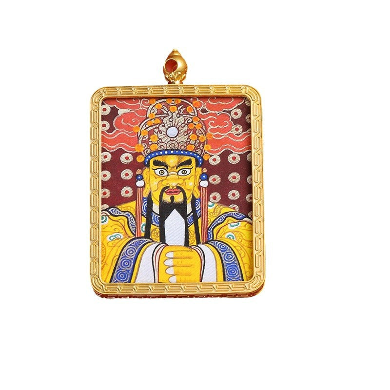 Tibet Fifth Master Previous Life Painted Pendants