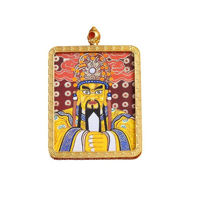 Tibet Fifth Master Previous Life Painted Pendants