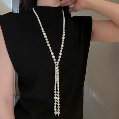 Pearl Tassel Fashion Sweater Chain Temperamental Necklaces