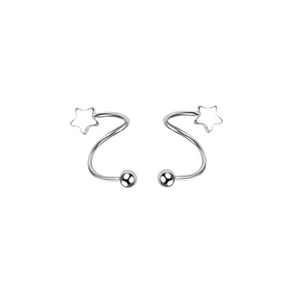 Stainless Steel Small Ear Trendy Heart-shaped Rings