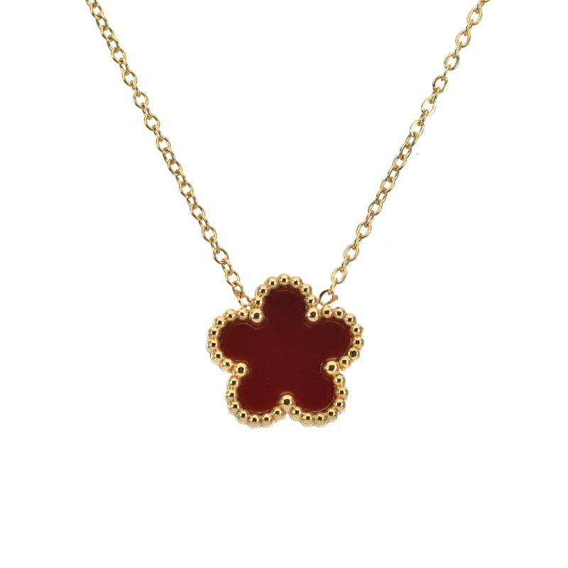 Clover Plum Titanium Steel No Fading Pendants