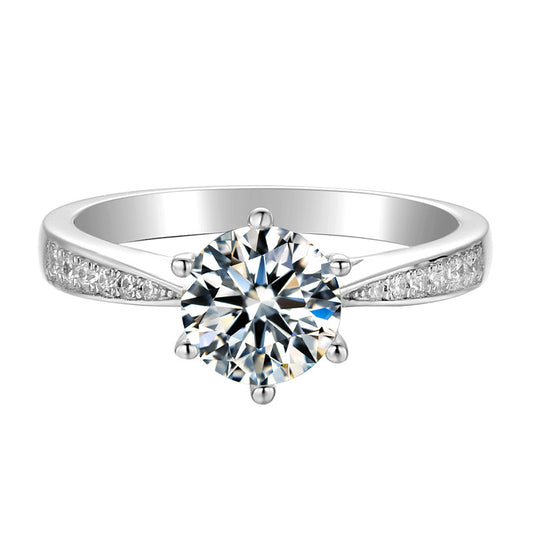 Moissanite Diamond Color Micro Inlaid Karat Marriage Proposal Rings