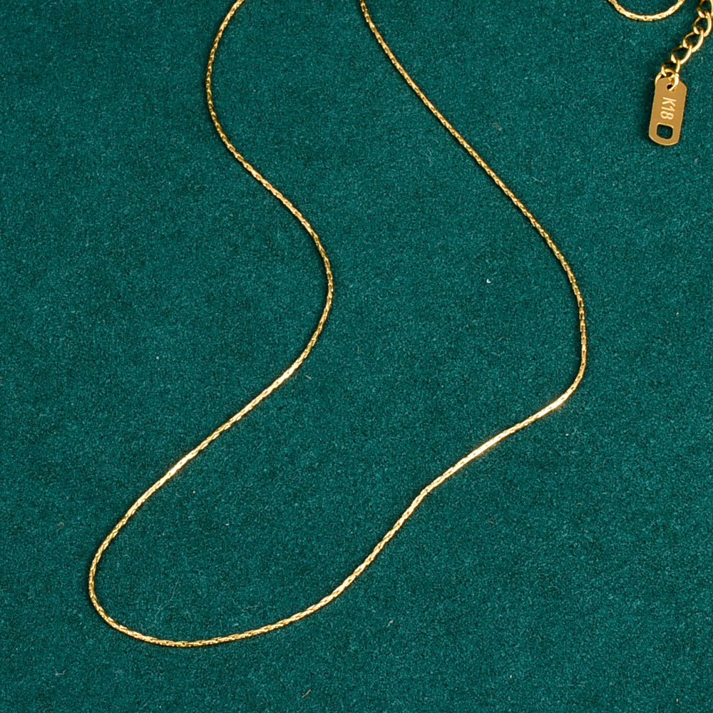 Hemp Flowers Chain Snake Bones Bamboo Titanium Necklaces