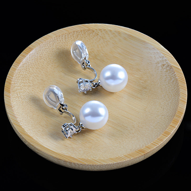 Style Ball Sier Simple Pearl Frosty Elegant Earrings