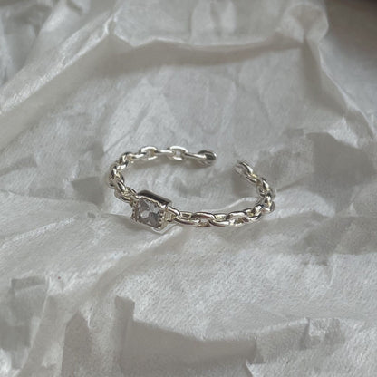 Women's Simple Design Small Pieces Of Sier Pearl Rings