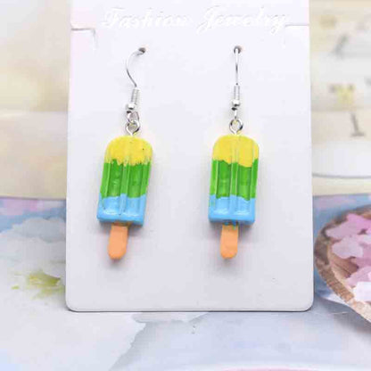 Ice Cream Candy Drink Resin Homemade Earrings