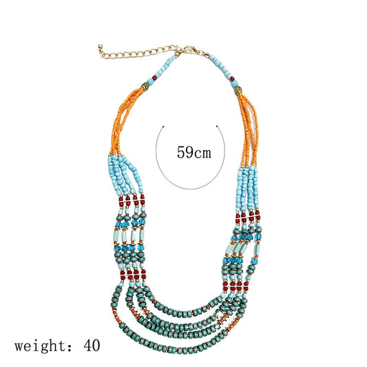 Retro Exotic Ethnic Style Bohemian Bead Necklaces