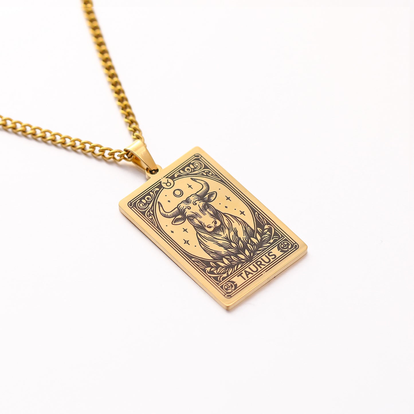 Men's Twee Constellations Logo Dog Tag Vintage Necklaces