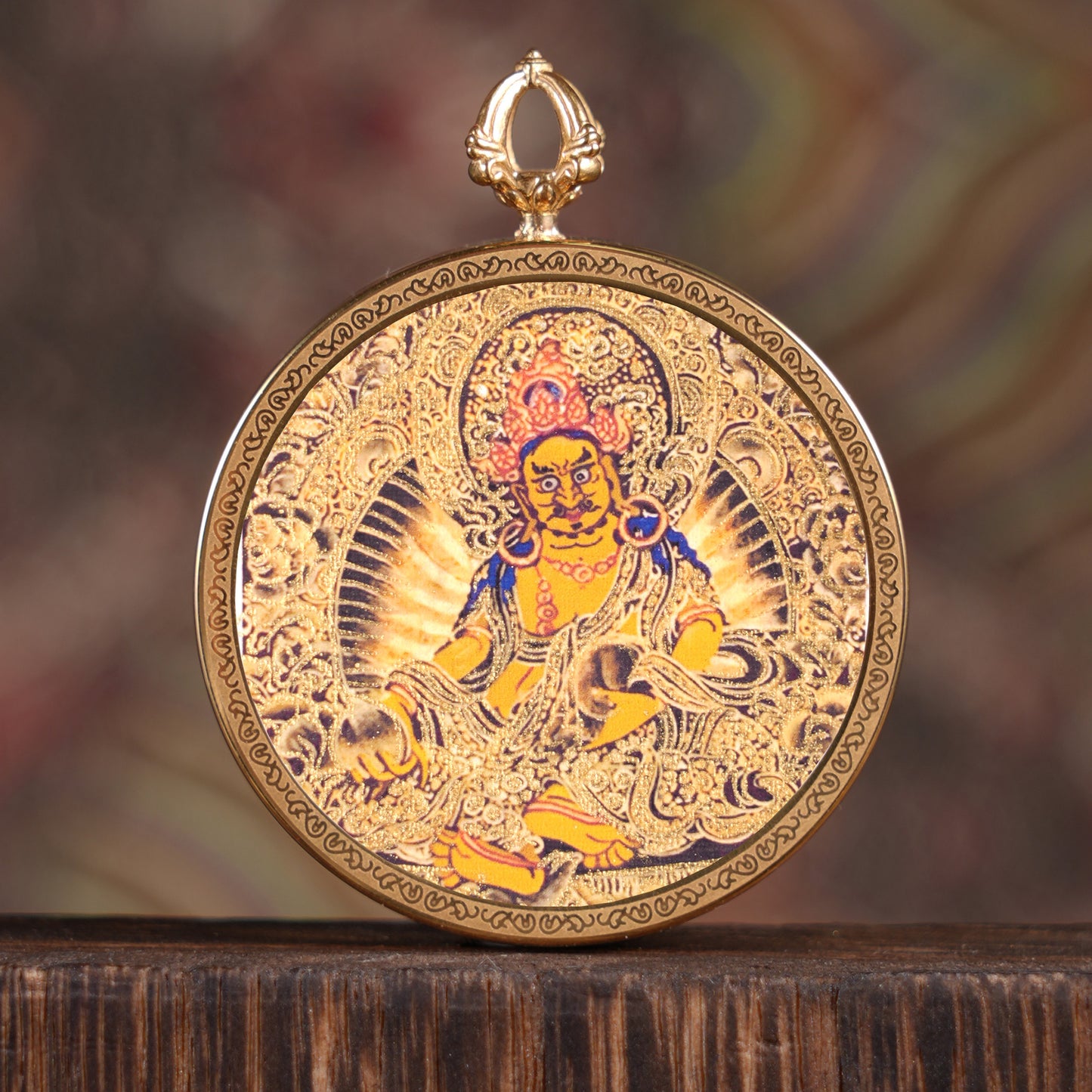 Tibet Portable Small Yellow God Of Pendants