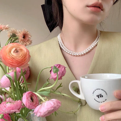 Women's Light Luxury Aurora White Bright Pearl Summer High-grade Necklaces