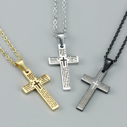 Men's Stainless Steel Cross Jewelry Ornament Accessories Pendants