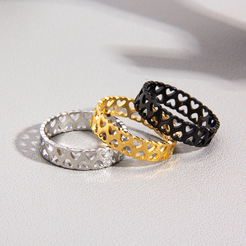 Personality Hollow Out Pairs Of Love Rings