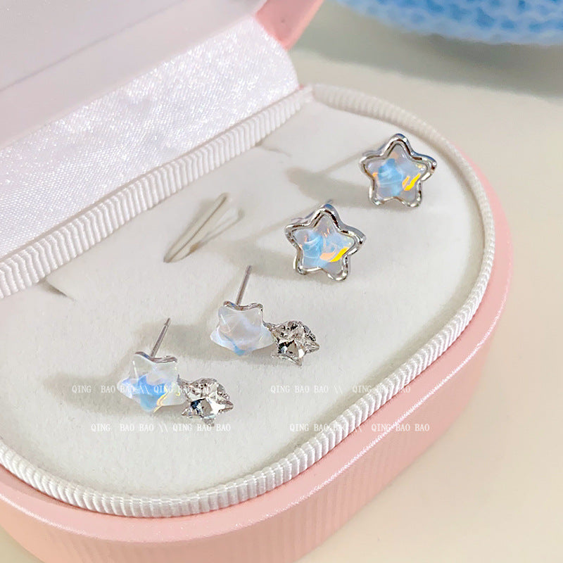 Colorful Aurora Star Ear Female Design Earrings