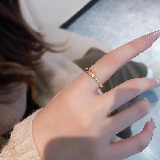 Index Finger Female Design Fashion Titanium Steel Rings