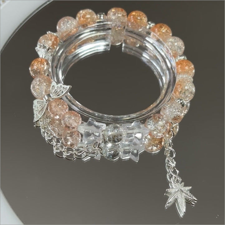 Chinese Style Lucky Bag Beaded Bamboo Bracelets