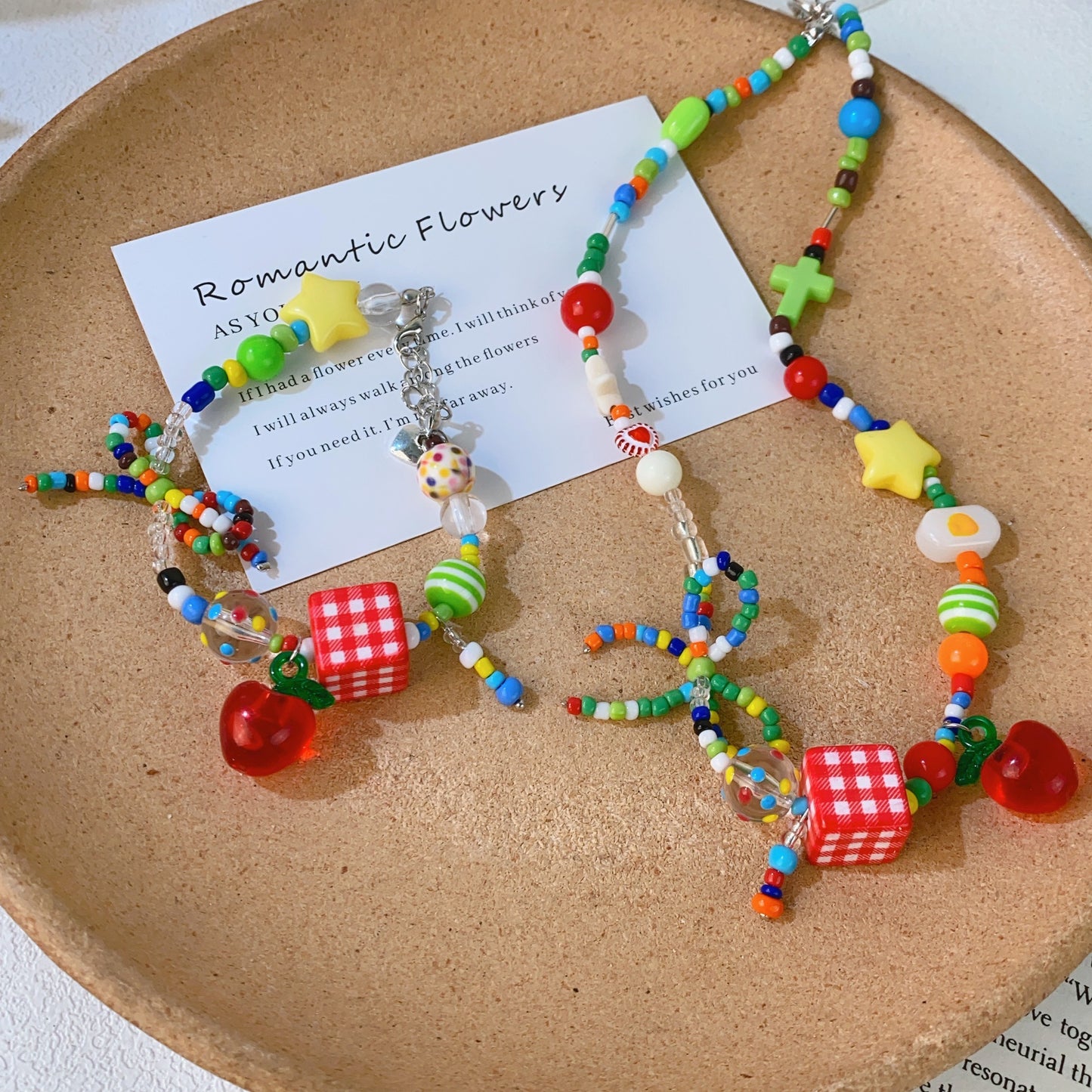 Apple Beaded Small Fresh Candy Personality Necklaces