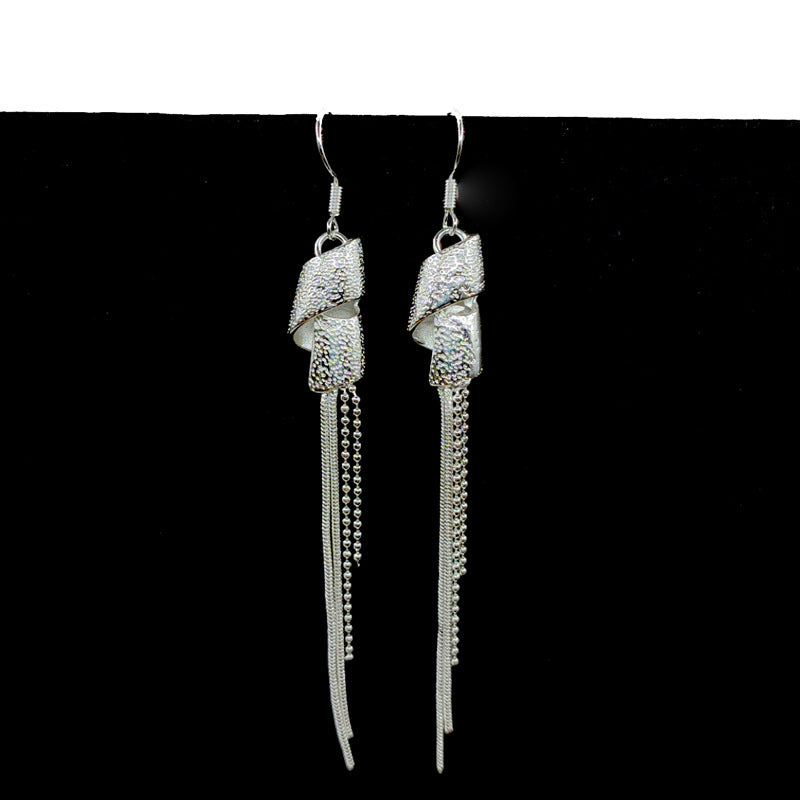 Crystal Imitation Sier Minority Phoenix Ancient Earrings