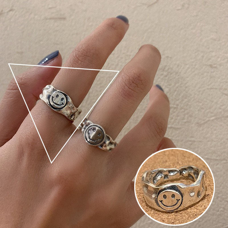 Line Cross Cord For Braiding Female Simple Irregular Wide Rings