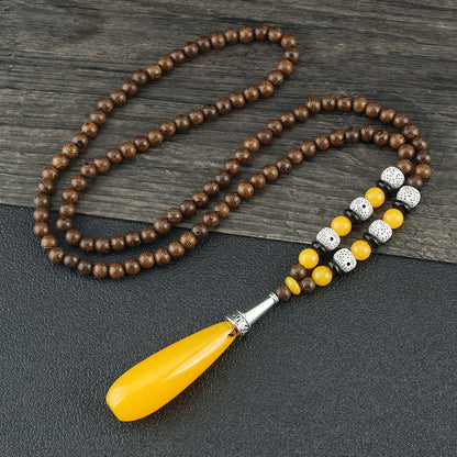 Women's & Men's Prayer Beads Long Scenic Spot Cotton Necklaces