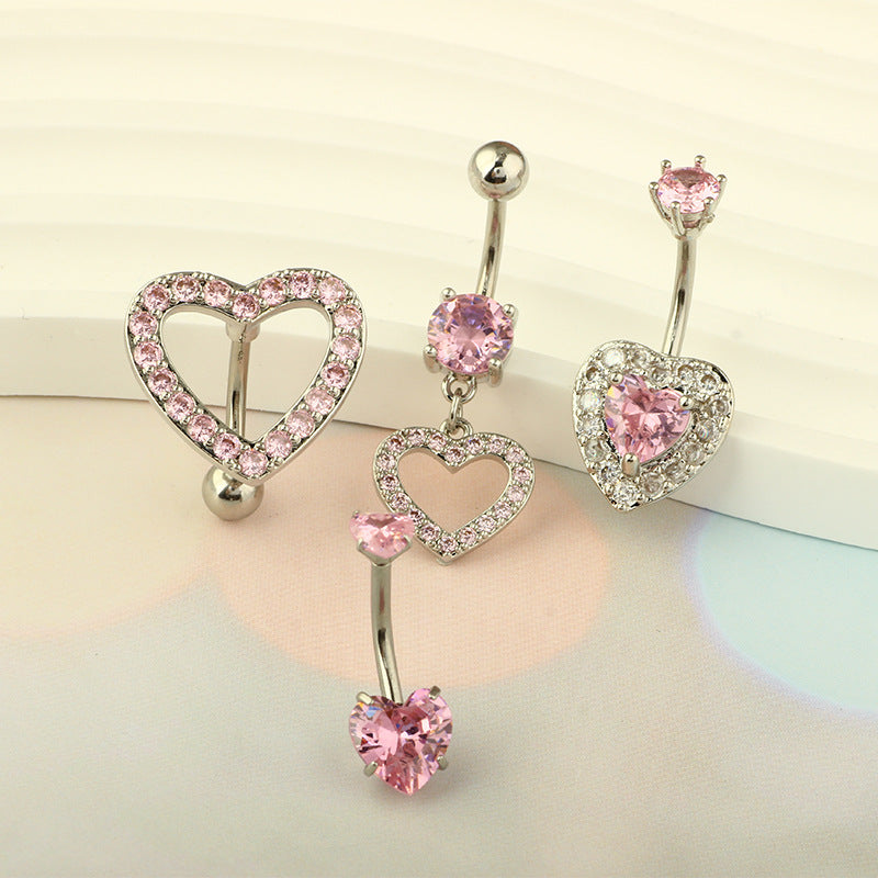 Heart Navel Stylish Piercing Jewelry Heart-shaped Earrings