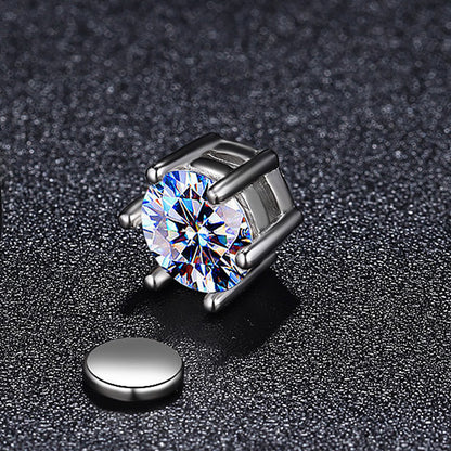 Women's & Men's Color Moissanite Magnetic Temperament Lady Single Earrings