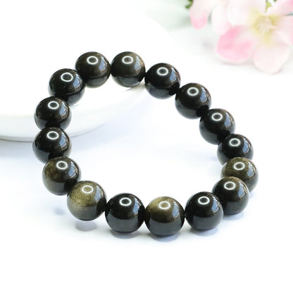 Beautiful Versatile Gold Obsidian Sand Crystal Bracelets