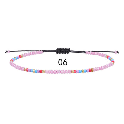 Colorful Bead Braided Anklet Summer Beach Bracelets