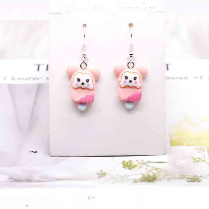 Ice Cream Candy Drink Resin Homemade Earrings