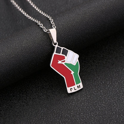 Stainless Steel Palestine Couple Style National Popular Necklaces