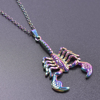 Colorful Gold Stainless Steel Scorpion Ornament Pendants