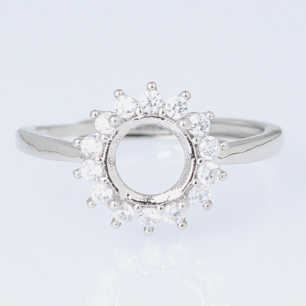 Frame Open Mouth Autumn Copper Alloy Electroplating Sier Rings