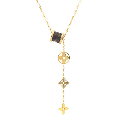 Titanium Steel Light Luxury Tassel Female Personality Necklaces