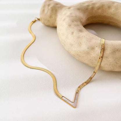 Women's & Men's Bones Chain Cold Simple Temperament V-shaped Necklaces