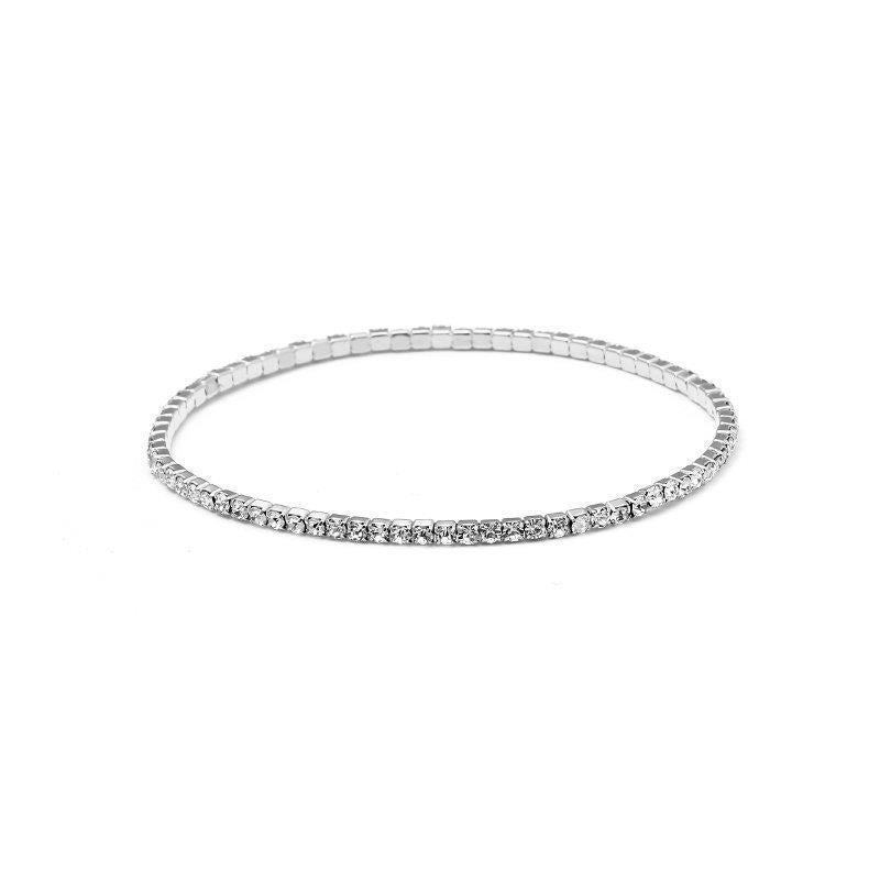 Rhinestone Stretch Bridal Korean Single Row Bracelets