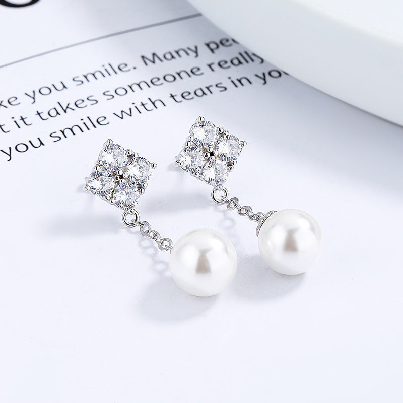 Women's Pearl Tassel Fashion Simple Style Ear Rings