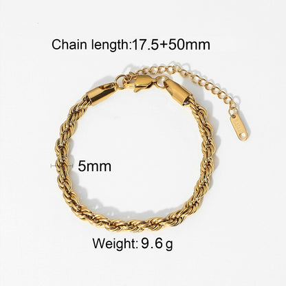 Women's Chain Like Flat Snake Twin Miami Bracelets