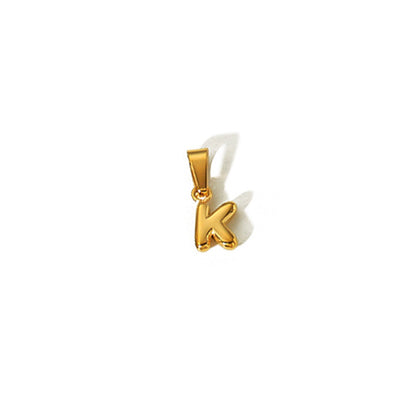 Minority Fashion Mini Bubble Letter Gold Stainless Pendants