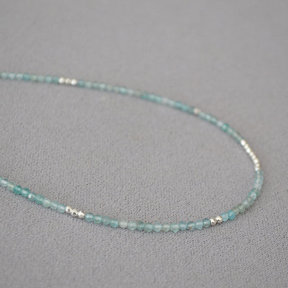 Fresh Elegant Minority Simple Aquamarine Real Necklaces