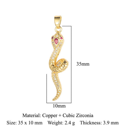 Unicorn Love Heart Color Zirconium Copper Pendants
