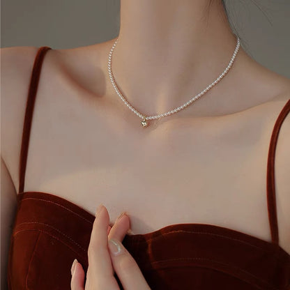 Small Beads Pearl Australian White Perfect Circle Flawless Strong Necklaces
