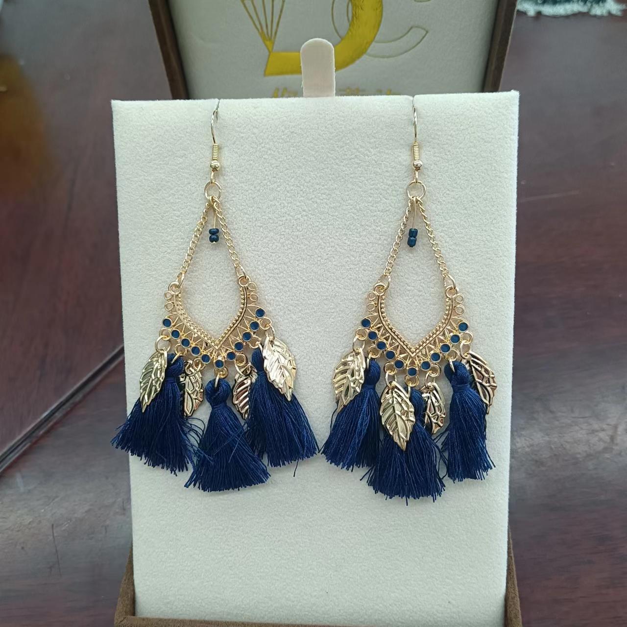 Tassel Leaves Hand-made Your Daisy Ornament Earrings