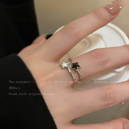 Zircon Female Summer Simple Cold Style Fashion Rings